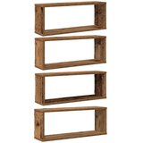  Zidne kockaste police 4 kom Staro drvo 60x15x23 cm | shoptok.hr