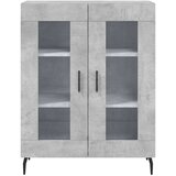 vidaXL Visoka komoda siva betona 69 5x34x180 cm od konstruiranog drva | shoptok.hr