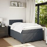  Krevet box spring s madracem tamnosivi 120 x 190 cm baršun | shoptok.hr
