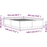  Okvir kreveta boja betona 150x200 cm od konstruiranog drva | shoptok.hr