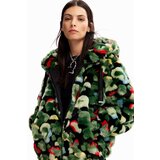 Desigual Prehodna jakna zelena / rdeča / črna / bela | Shoptok.si