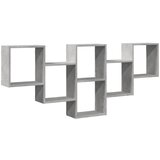Maison Chic Stenska polica - Viseča Polica betonsko siva 159x18x66 cm inženirski les, (21758698) | Shoptok.si