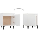  Noćni ormarić s metalnim nogama bijeli 40 x 30 x 50 cm | Eponuda.com
