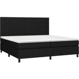 Krevet s oprugama i madracem crni 200x200 cm od tkanine | shoptok.hr