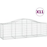  Obokana gabionska košara 11 kosov 200x50x60/80cm cinkano železo, (20757847) | Shoptok.si