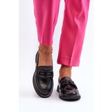 VINCEZA Elegant Black Leather Women's Moccasins Triana | ePonuda.com