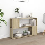 Furnova Knjižna omara sonoma hrast 100x24x63 cm iverna plošča, (21933638) | Shoptok.si