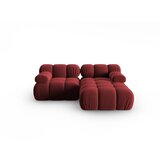 Micadoni Home Crvena baršunasta kutna garnitura (s desnim kutom) Bellis – | shoptok.hr
