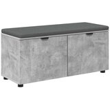  Klupa za hodnik s jastukom Betonski sivi 100 x 38 x 46 cm | shoptok.hr