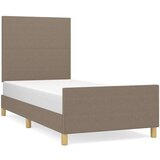  Posteljni okvir z vzglavjem taupe 90x200 cm blago, (20795099) | Shoptok.si