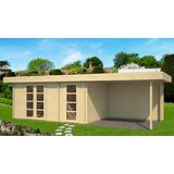 Male kuće Drvena vrtna kuća ORIENTAL 4 + SD300 470 × 320 cm sa šindrom | shoptok.hr