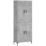  Visoka komoda siva betona 69,5x34x180 cm od konstruiranog drva Slike