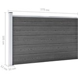  Panel za ogradu WPC 175 x 105 cm crni | shoptok.hr