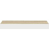  Plutajuće zidne police 2 kom hrast i bijele 40x23x3,8 cm MDF | shoptok.hr
