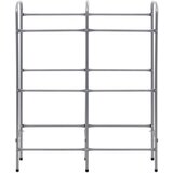 Police za pohranu za 6 sanduka srebrne 96 x 33 x 116 cm čelične | Eponuda.com