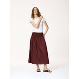 Reserved Pamučna maxi suknja - boja mahagonija | shoptok.hr