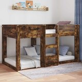  Krevet s daskama Dimljeni hrast 100 x 200 cm Konstruirano drvo | shoptok.hr
