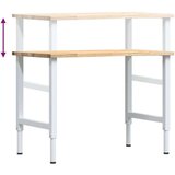 vidaXL Delovna miza 100x60x(71,5-98) cm trdna hrastovina | Shoptok.si
