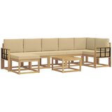  Set vanjskih sofa 8 kom. Bijela i bež Poliester | shoptok.hr