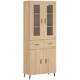  Visoka komoda hrasta sonome 69,5x34x180cm od konstruiranog drva Slike