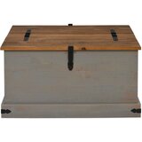 vidaXL Skrinja za shranjevanje HALDEN siva 91x91x47cm Masivni les, bor | Shoptok.si