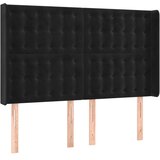  Uzglavlje s ušima crno 147x16x118/128 cm baršunasto | Eponuda.ba
