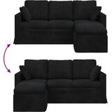 SOFA Crna 178 x 134 x 80 cm Baršun | shoptok.hr