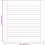  Vrata za ormarić rešetkasti dizajn 2 kom 61,5x59,4 cm borovina | shoptok.hr