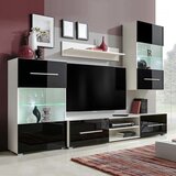 vidaXL Crni set ormarića za dnevni boravak za TV sa LED rasvjetom | shoptok.hr