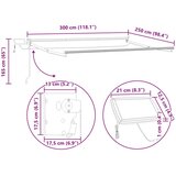  zlačivna tenda s LED diodama Žuta i bijela 3 x 2 5 m - Bijeli Žuta i bijela 3 x 2 5 m | shoptok.hr