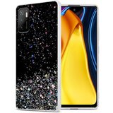 Cadorabo Ohišje, združljivo z Xiaomi RedMi NOTE 10 5G / POCO M3 PRO 5G in črna z bleščicami - Zaščitni ovitek iz prožnega silikona TPU s svetlečimi bleščicami, (20860175) | Shoptok.si