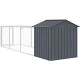  Kućica za pse s krovom antracit 117x405x123 cm pocinčani čelik | Shoptok.si