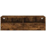 vidaXL Stenska TV omarica dimljeni hrast 100x30x30 cm inženirski les | Shoptok.si