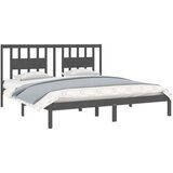  Posteljni okvir siv iz trdne borovine 200x200 cm, (20643337) | Shoptok.si