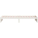  Posteljni okvir bel iz trdnega lesa 90x200 cm, (20684782) | Shoptok.si