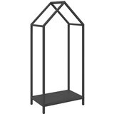  Stalak za drva crni 40x25x90 cm hladno valjani čelik | shoptok.hr