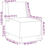  Modularna sofa bez naslona 3 pcs Tamno siva 55 x 74 x 82 cm | shoptok.hr