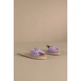Manebi Natikači iz semiša Hamptons Sandals With Knot ženski, vijolična barva, W 1.3 JK