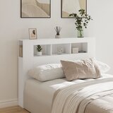  LED uzglavlje bijelo 140 x 18,5 x 103,5 cm konstruirano drvo | Eponuda.ba