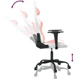  Masažni gaming stol Bela in roza umetno usnje | Shoptok.si