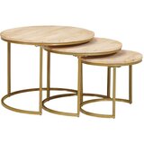  Mize za kavo z gnezdenjem 3 pcs Trdna mangova les in jeklo, (5000120437) | Shoptok.si