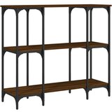 vidaXL Konzolna mizica rjavi hrast 102x35x90 cm inženirski les | Shoptok.si