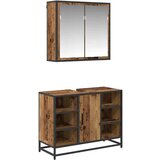 vidaXL Komplet pohištva za kopalnico 2 pcs Star les 80 x 33 x 60 cm | Shoptok.si