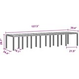 vidaXL Vrtna miza Rjava 400x100x73 cm Poly Rattan, Vrtna miza Rjava 250x100x73 cm Poly Rattan, Vrtna miza Rjava 150x100x73 cm Poly Rattan | Shoptok.si