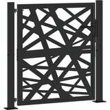  Vrtna vrata crna 100x100 cm Čelični dizajn svjetla | shoptok.hr