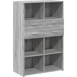  Visoka komoda siva boja hrasta 80x42,5x124 cm konstruirano drvo | Eponuda.ba