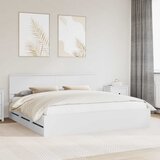  Krevetna konstrukcija Bijelo 200 x 200 cm Inženjersko Drvo | shoptok.hr
