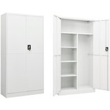 vidaXL omara s ključavnico bela 90x40x180 cm jeklo | Shoptok.si