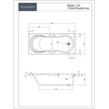 AQUAART kada beril 170 hidromasažna akrilna 1700X750X600 | shoptok.hr