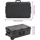 Prijenosni kovčeg crni 79,5x51,5x30,5 cm od PP-a | shoptok.hr